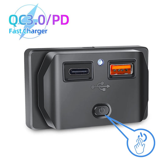 PD-tyypin C / QC 3.0 USB-laturi 12/24V loppu