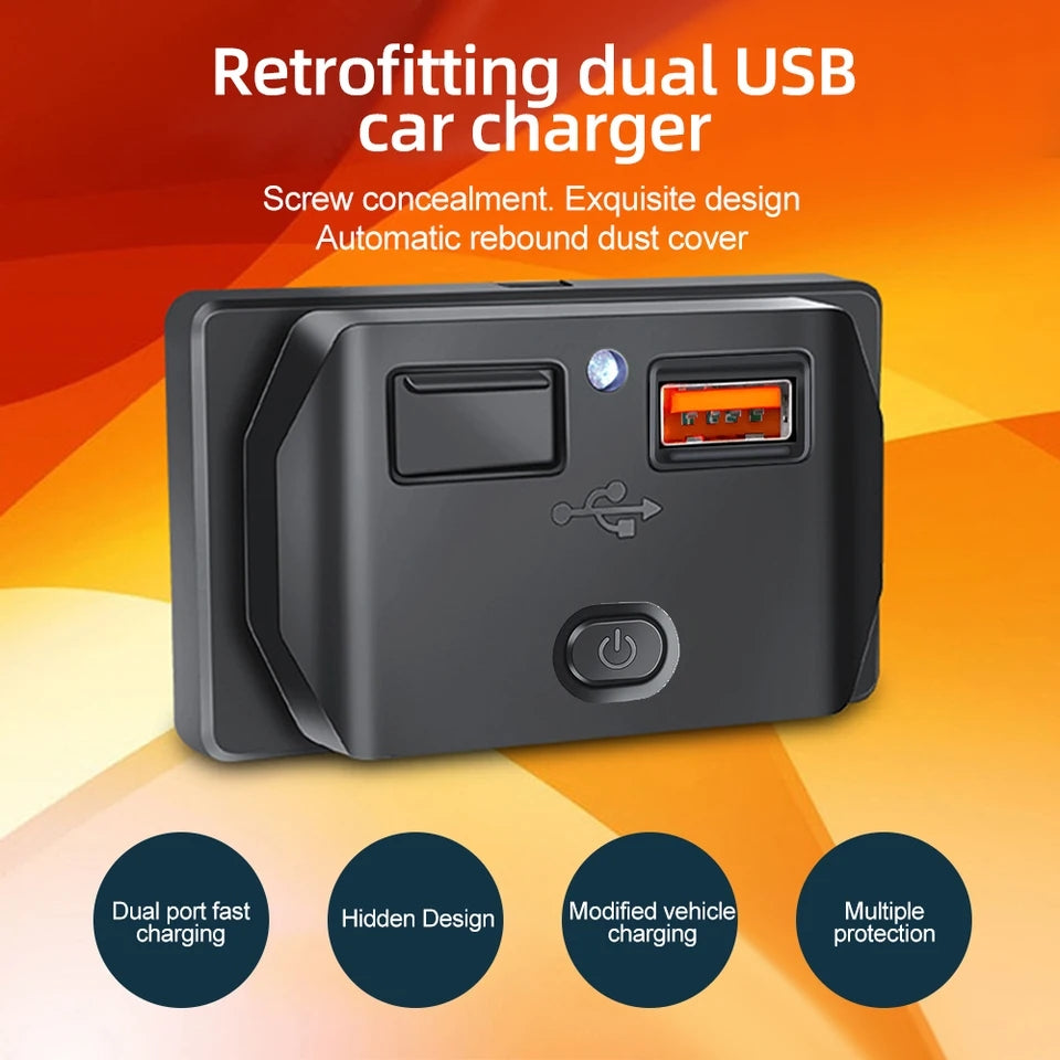 PD-tyypin C / QC 3.0 USB-laturi 12/24V loppu