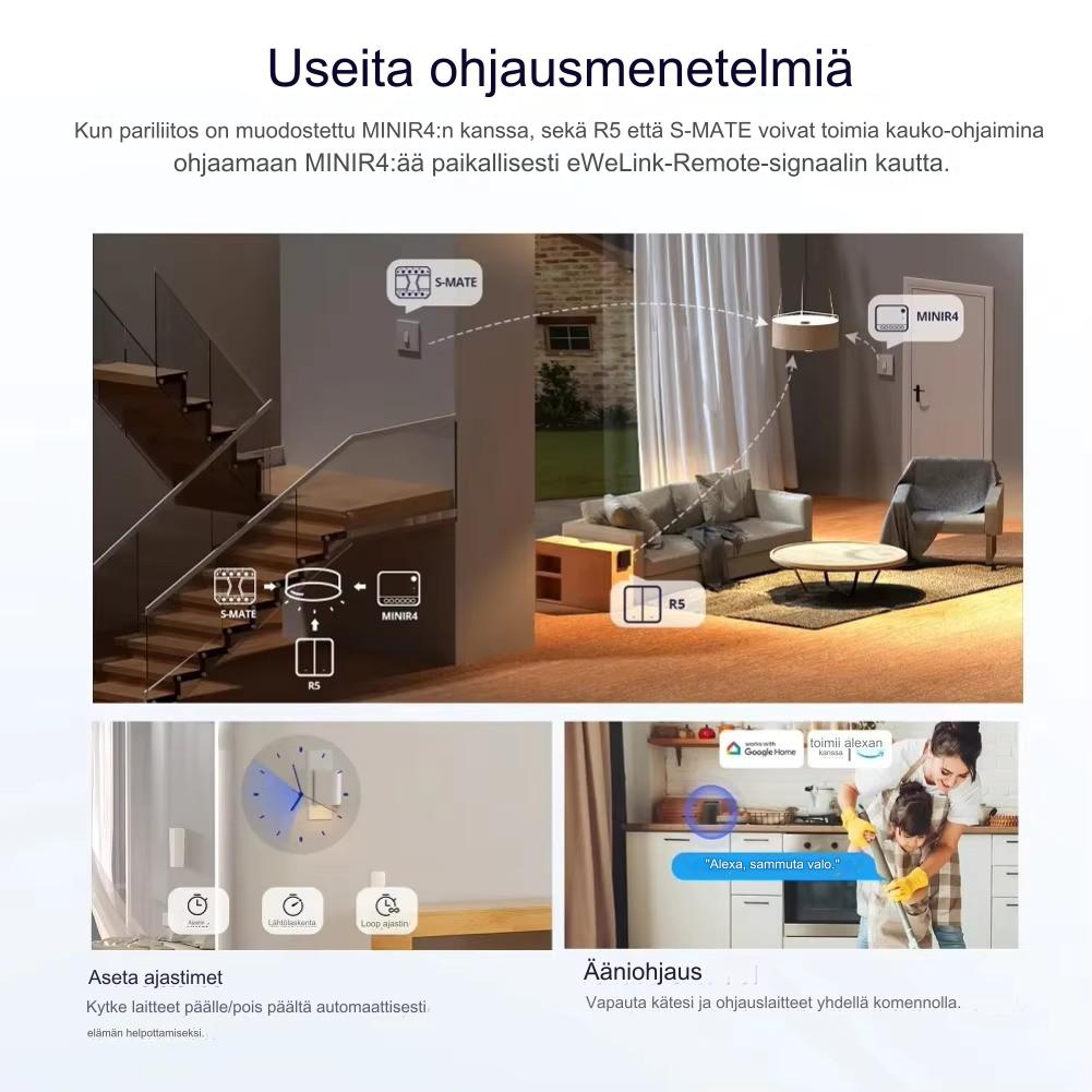 SONOFF Mini R4 Wi-Fi: Älykäs kytkin kahteen suuntaan