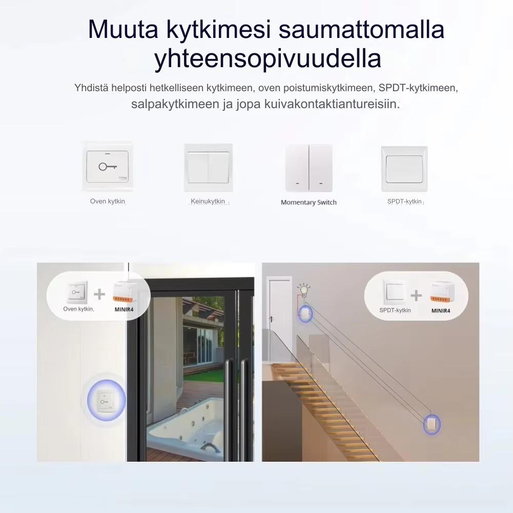 SONOFF Mini R4 Wi-Fi: Älykäs kytkin kahteen suuntaan