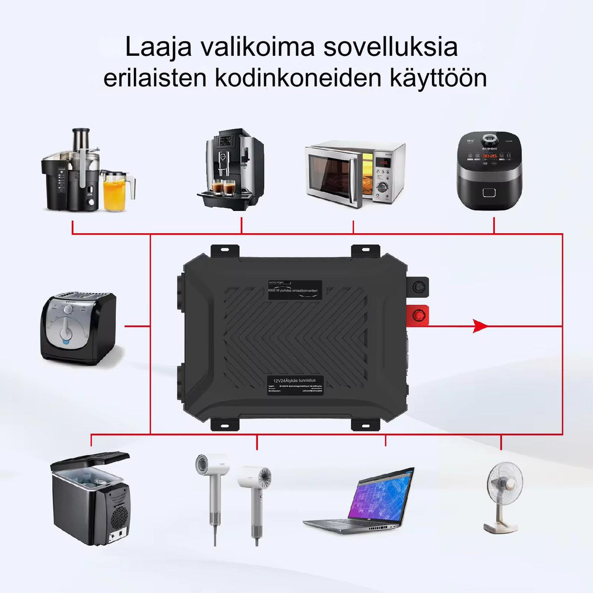 DATOU BOSS Puhdas Siniaaltoinvertteri 12V / 24V 1200W / 2300W