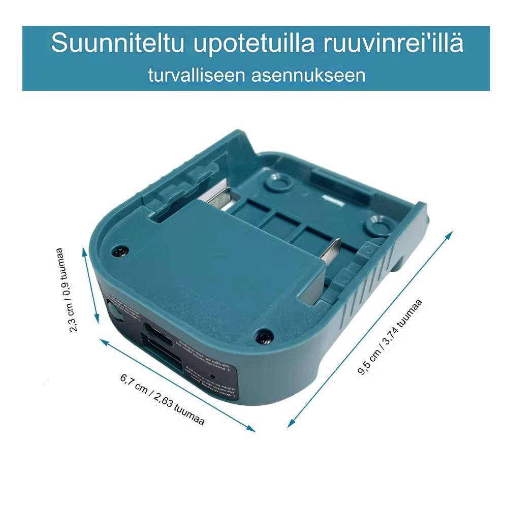 Makita yhteensopiva USB A ja C sovitin