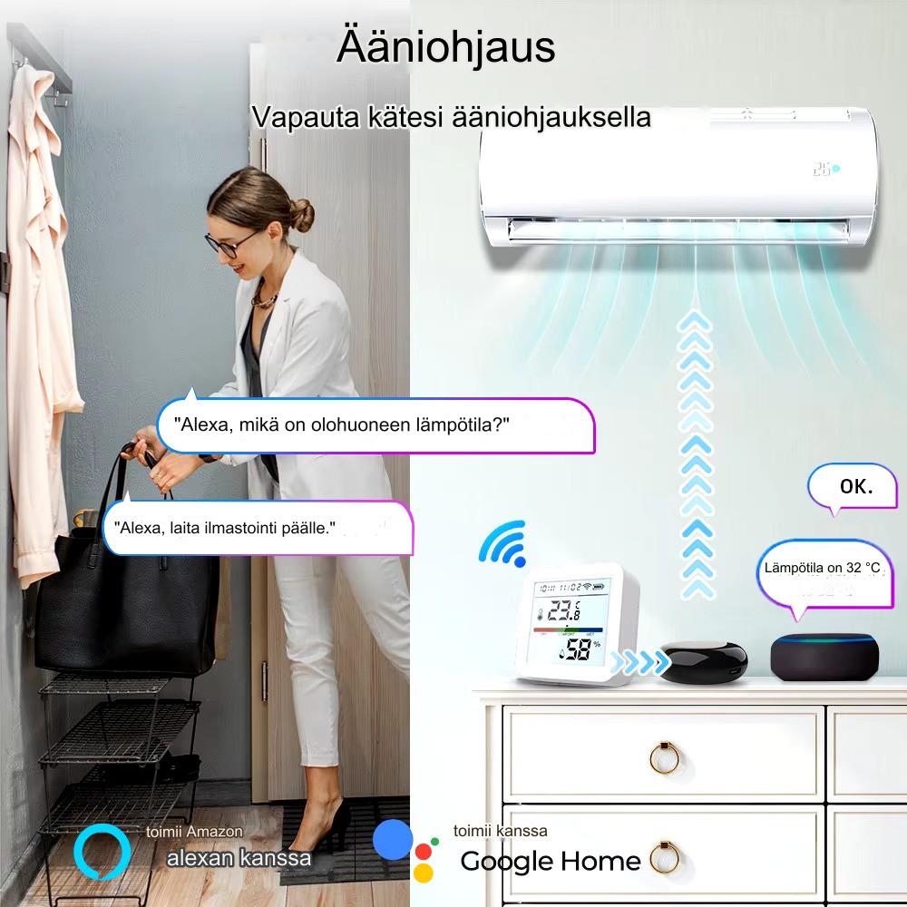 Älykäs Lämpötila- ja Kosteusmittari Zigbee