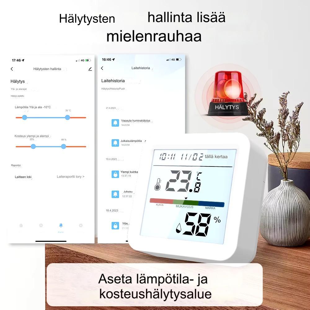 Älykäs Lämpötila- ja Kosteusmittari Zigbee