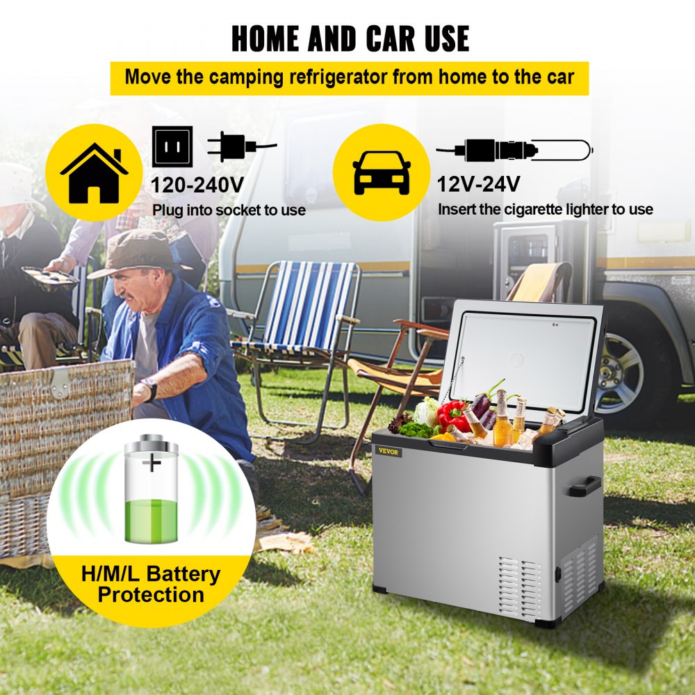 Autojääkaappi, 32 L, 12/24V DC & 110-240V AC & työkalu akku 12-40V